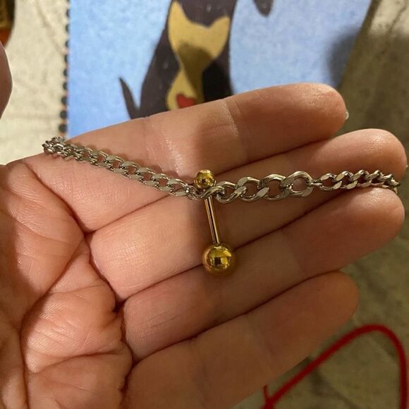 Titanium Steel Hip Hop Chain Link Bracelet 18k Plated - Picture 4 of 4